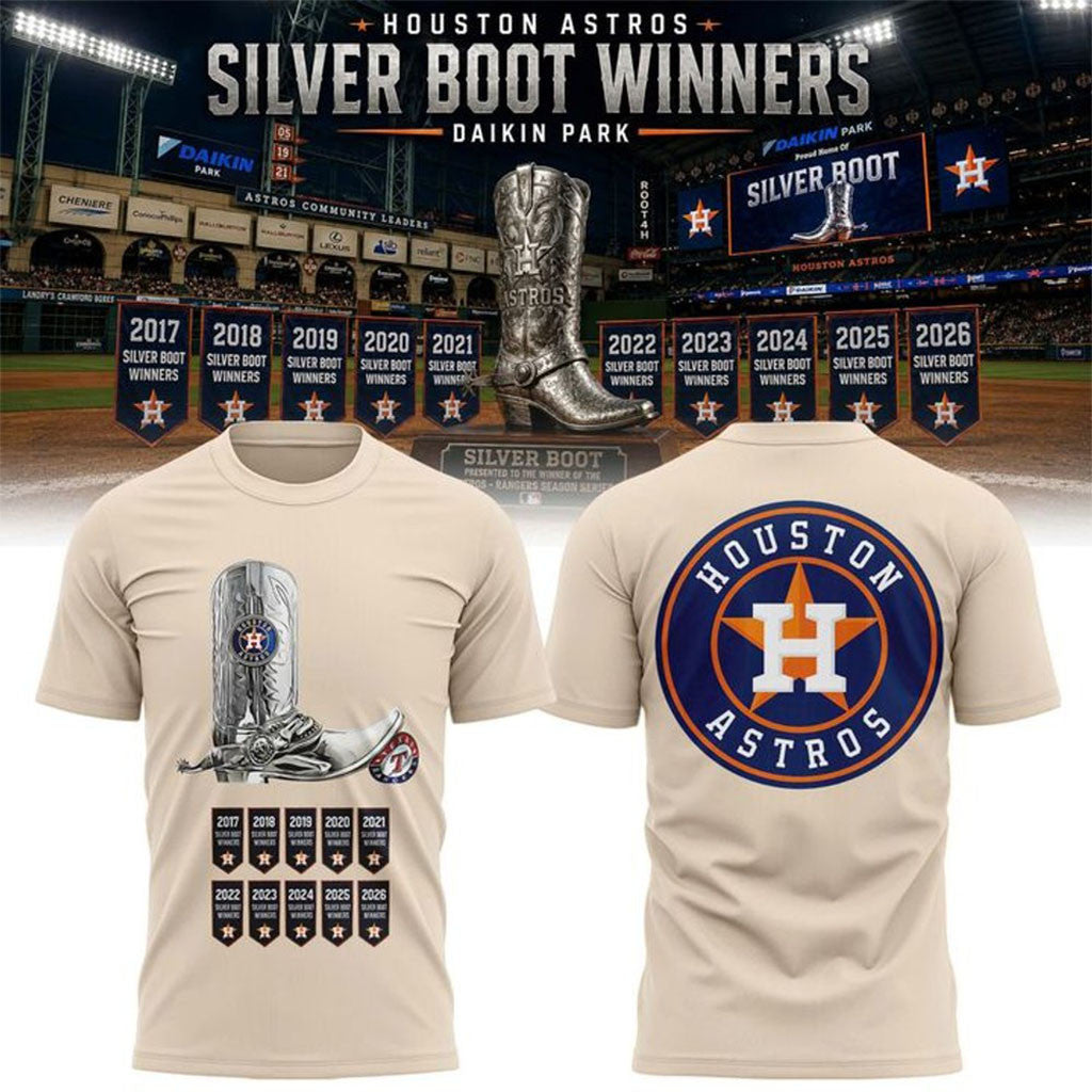 Houston Astros Silver Boot Series 2026 Shirt Houston Astros Merch Gift for Brothers - Merchluma