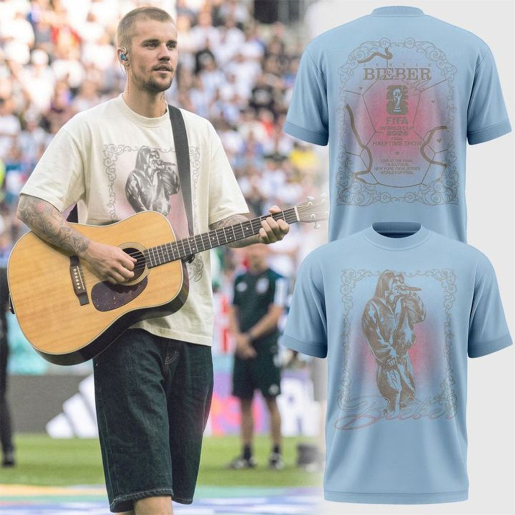 Justin Bieber FIFA World Cup 2026 Halftime Show Shirt Justin Bieber Merch Gift For Fans - Merchluma