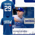 Los Angeles Dodgers #29 Tarik Skubal Logo Special T-Shirt Dodgers Merch Baseball Fan Apparel - Merchluma