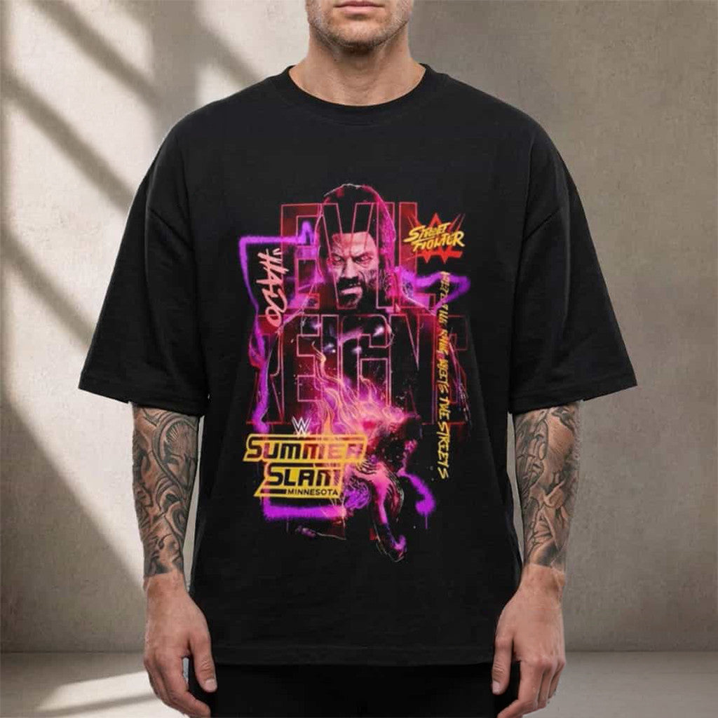 WWE X Street Fighter Summerslam 2026 T-Shirt Summerslam Minnesota Merch Gifts For Husband - Merchluma