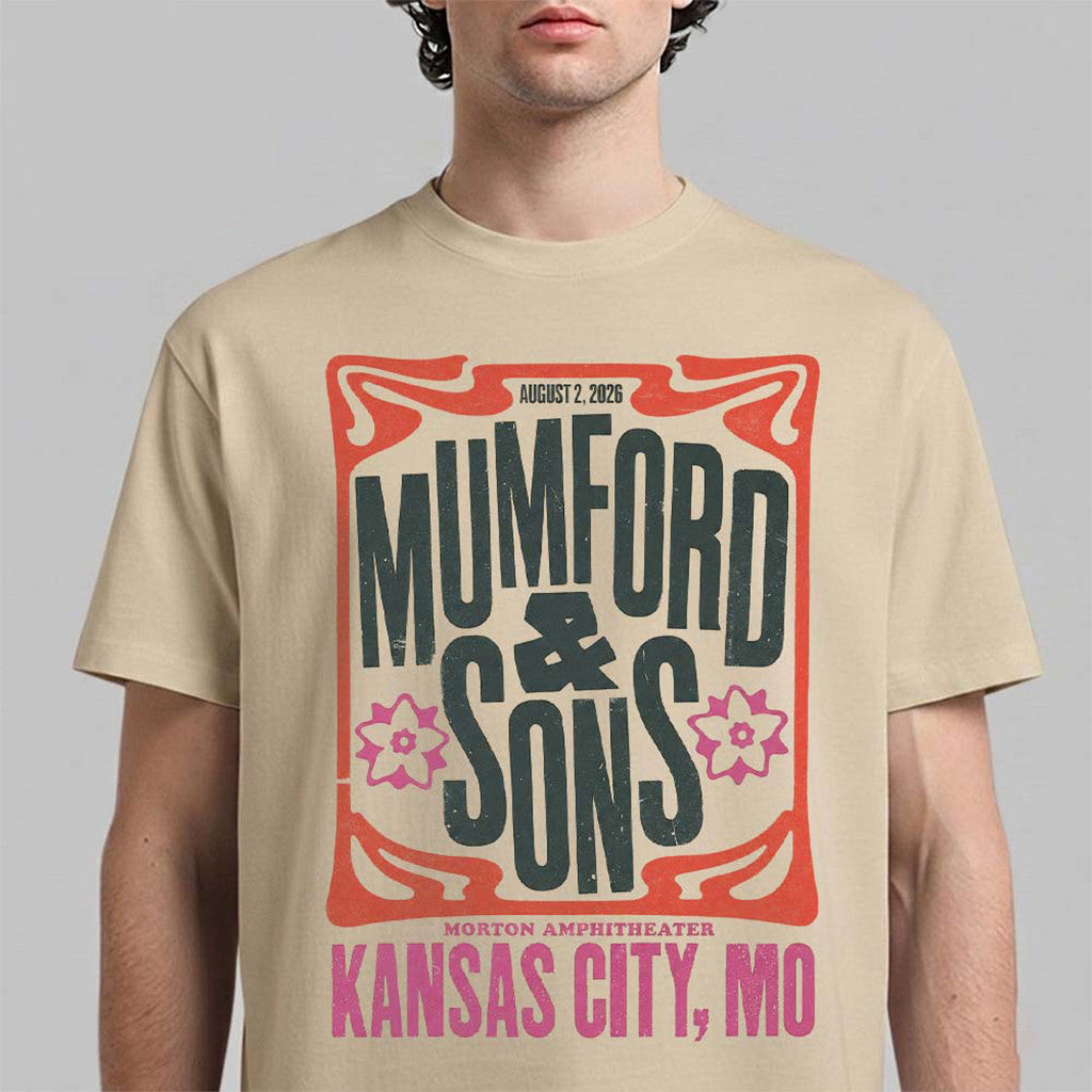 Mumford And Sons Kansas City MO 2026 Event Poster T-Shirt Mumford And Sons Merch Present - Merchluma