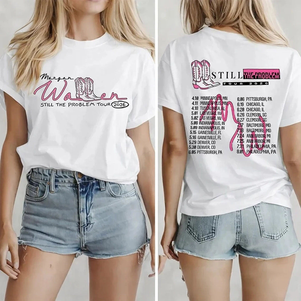 Morgan Wallen Still The Problem Tour 2026 Tour Dates T-Shirt MW Concert Merch Gift For Fangirl - Merchluma