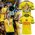 Club America Femenil Yellow Club Reinas Del Triplete 2026 Shirt Club America Merch Fan Gifts - Merchluma