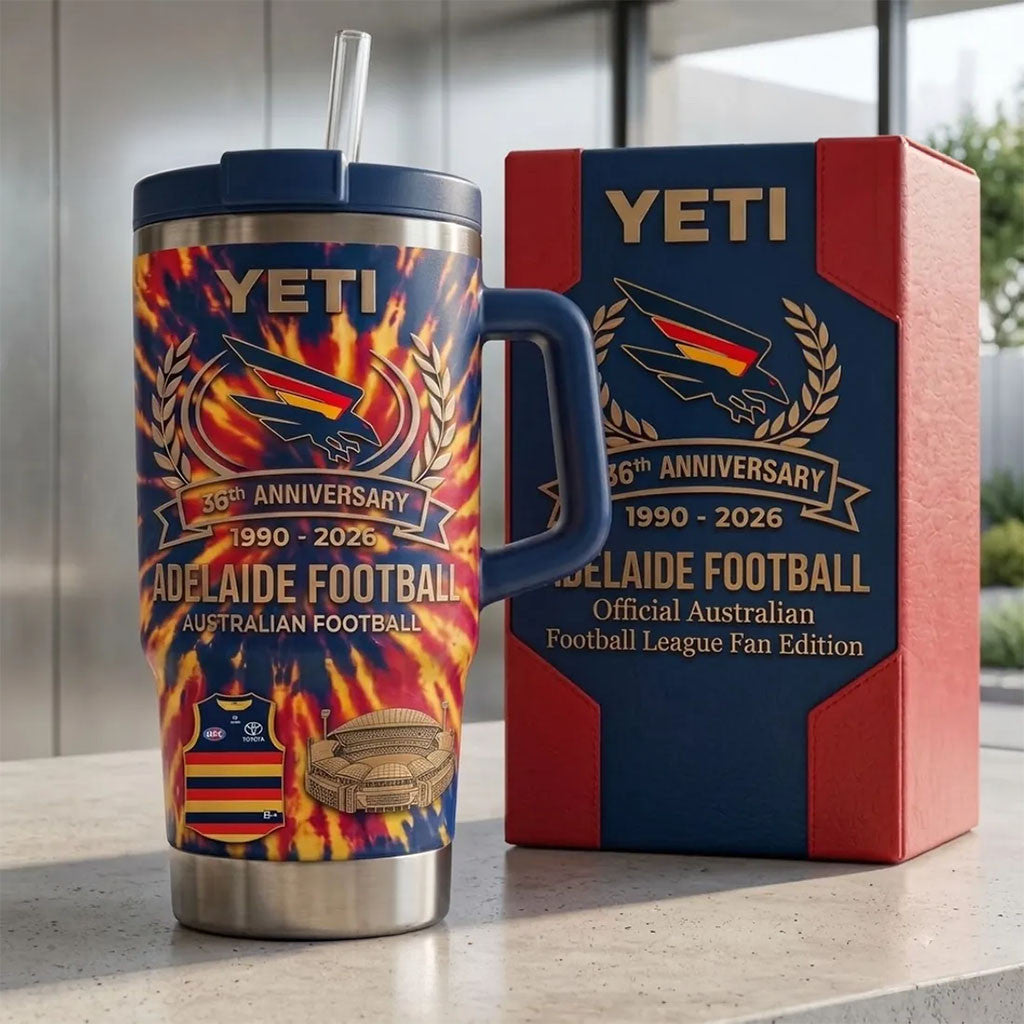 Adelaide Football Club 36th Anniversary Tie-Dye Stanley Tumbler 2026 Adelaide FC Merch Gifts - Merchluma