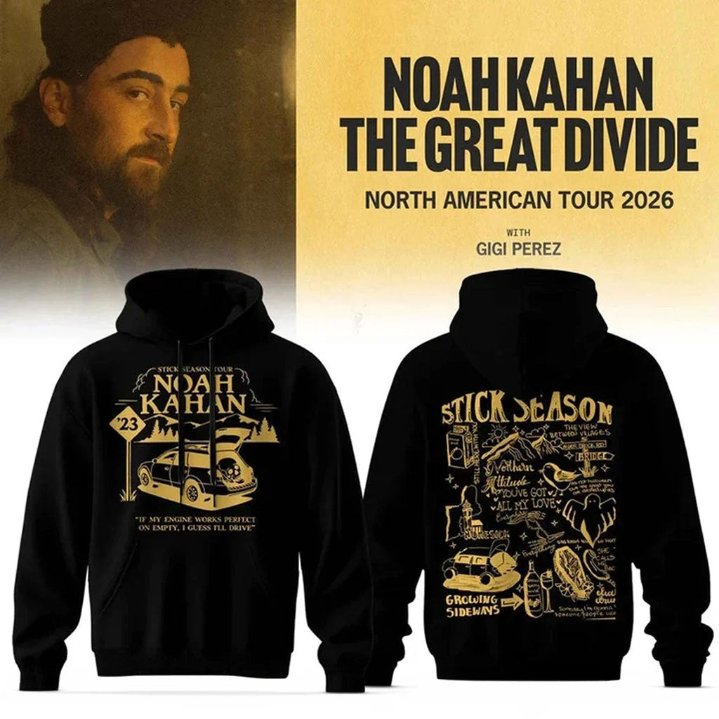Noah Kahan The Great Divide Tour Hoodie 2026 Noah Kahan Concert Merch Gift For Music Lover - Merchluma