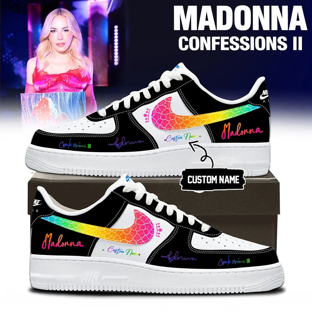 Custom Madonna Confessions II Signature Sneakers 2026 Madonna Merch Gift For Music Lovers - Merchluma