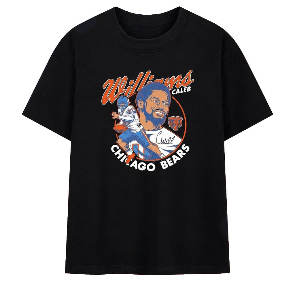 Caleb Williams Chicago Bears Signature T-Shirt Caleb Williams Merch Gifts For Football Fans - Merchluma