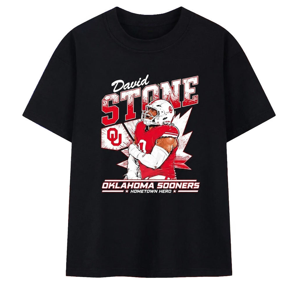 David Stone Oklahoma Sooners Hometown Hero T-Shirt David Stone Merch Gift For Football Lovers - Merchluma