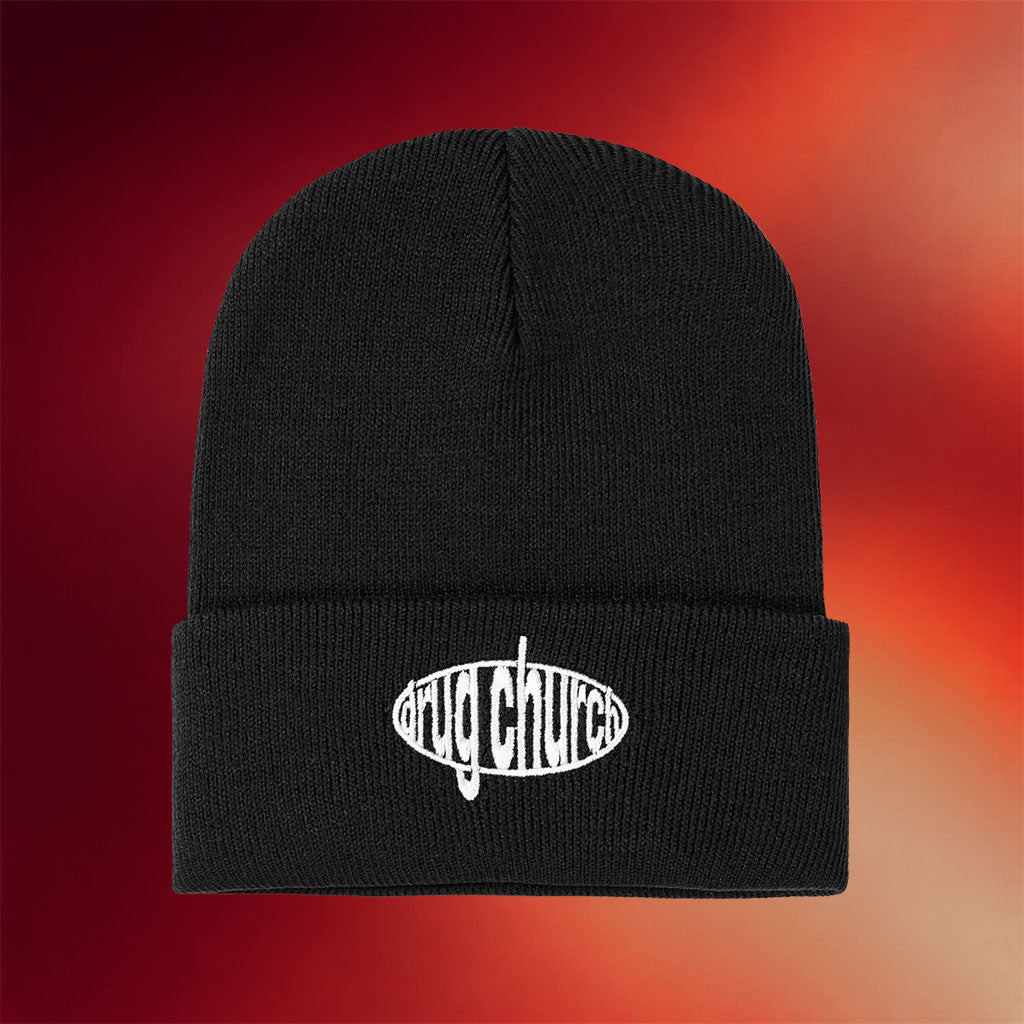 Drug Church Merch 2026 Logo Beanie Embroidered Black Drug Church Band Merch Gifts For Brothers - Merchluma