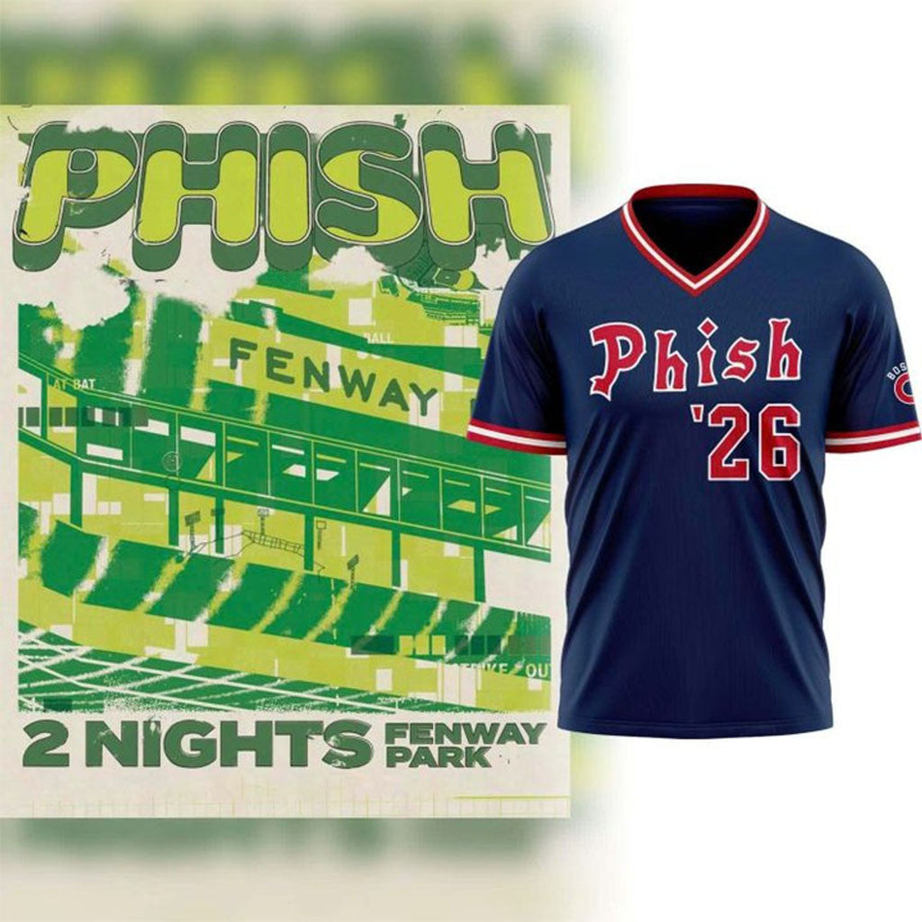 Boston Red Sox X Phish 2026 Tour Jersey Shirt Phish Tour Merch Gifts For Music Lovers - Merchluma