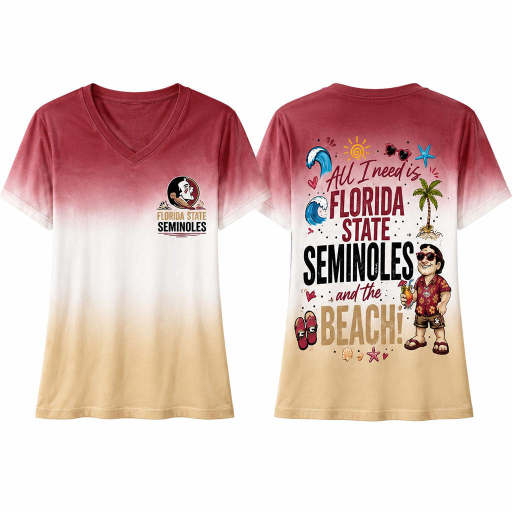 Florida State Seminoles Tropical Beach Vibes T-Shirt Seminoles Merch Summer Outfits - Merchluma