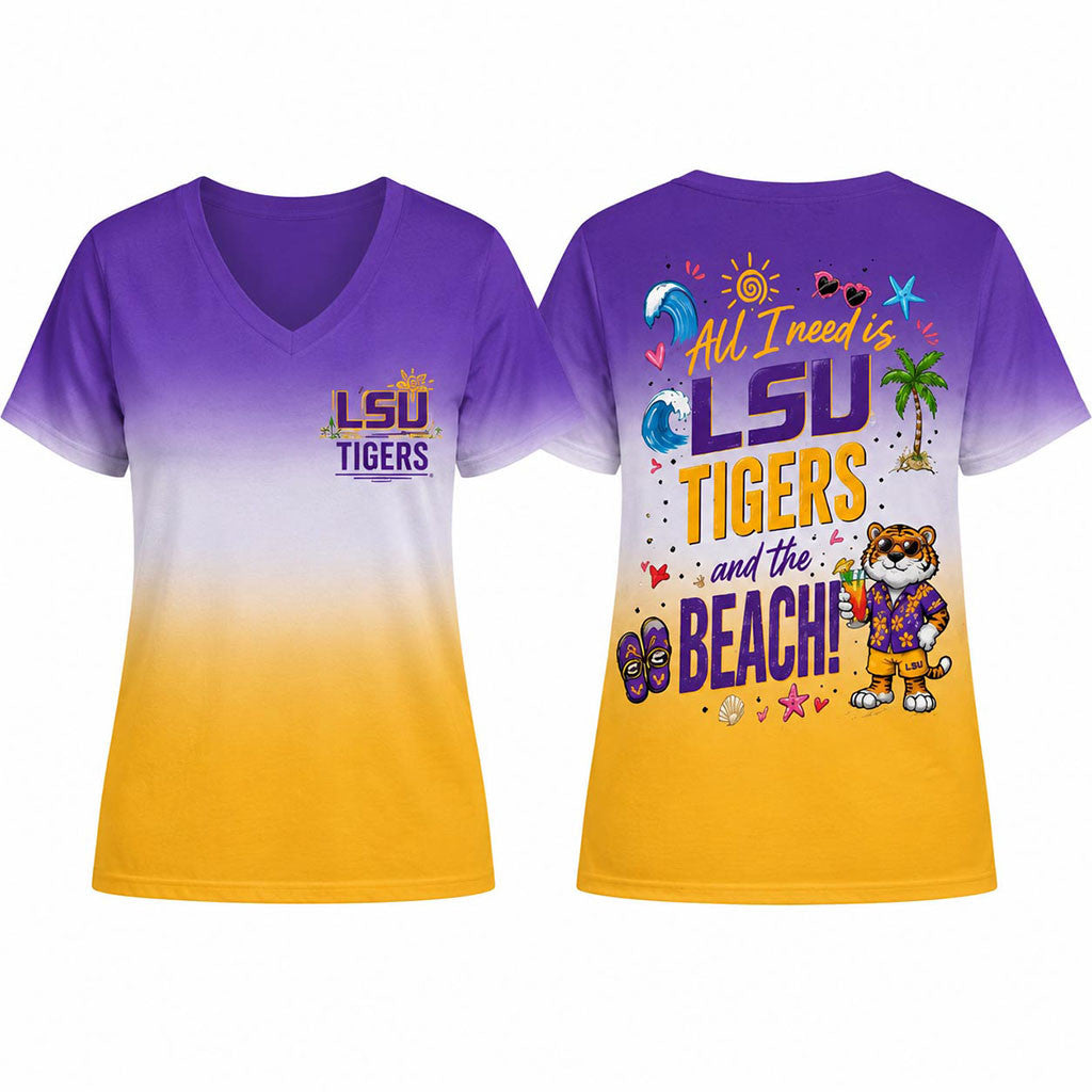 LSU Tigers Tropical Beach Vibes T-Shirt 2026 LSU Tigers Merch Gift For Game Day - Merchluma