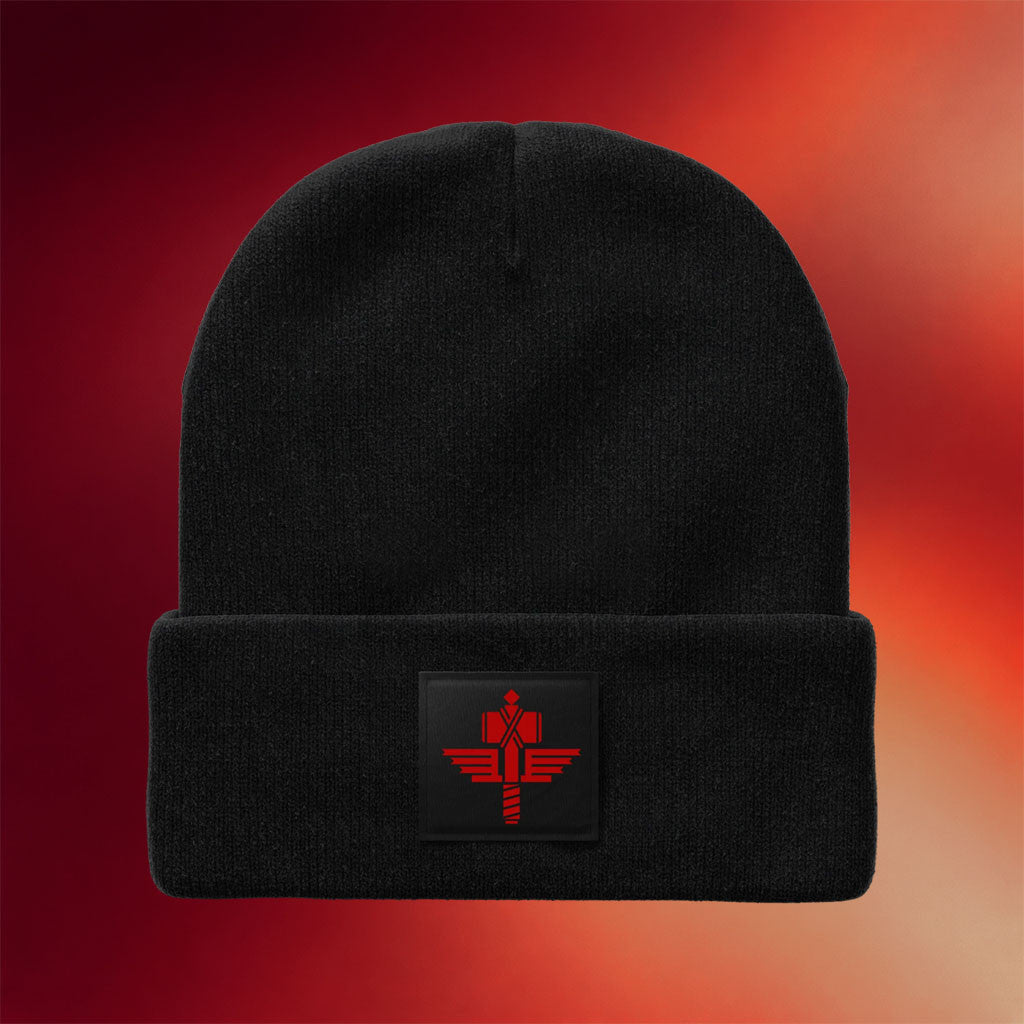 Manowar Merch 2026 Sign Of The Hammer Emblem Beanie Embroidered Gifts For Band Fans - Merchluma