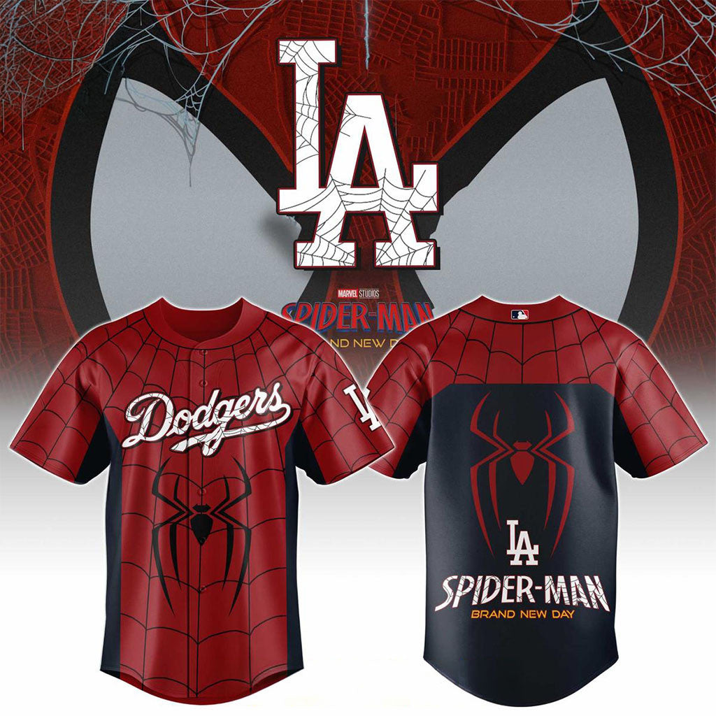 Los Angeles Dodgers X Spider-Man Brand New Day 2026 Theme Game Jersey LA Dodgers Merch Gifts - Merchluma