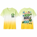 Oregon Ducks 2026 Tropical Beach Vibes V-Neck Shirt Oregon Ducks Merch Gift For Summer - Merchluma