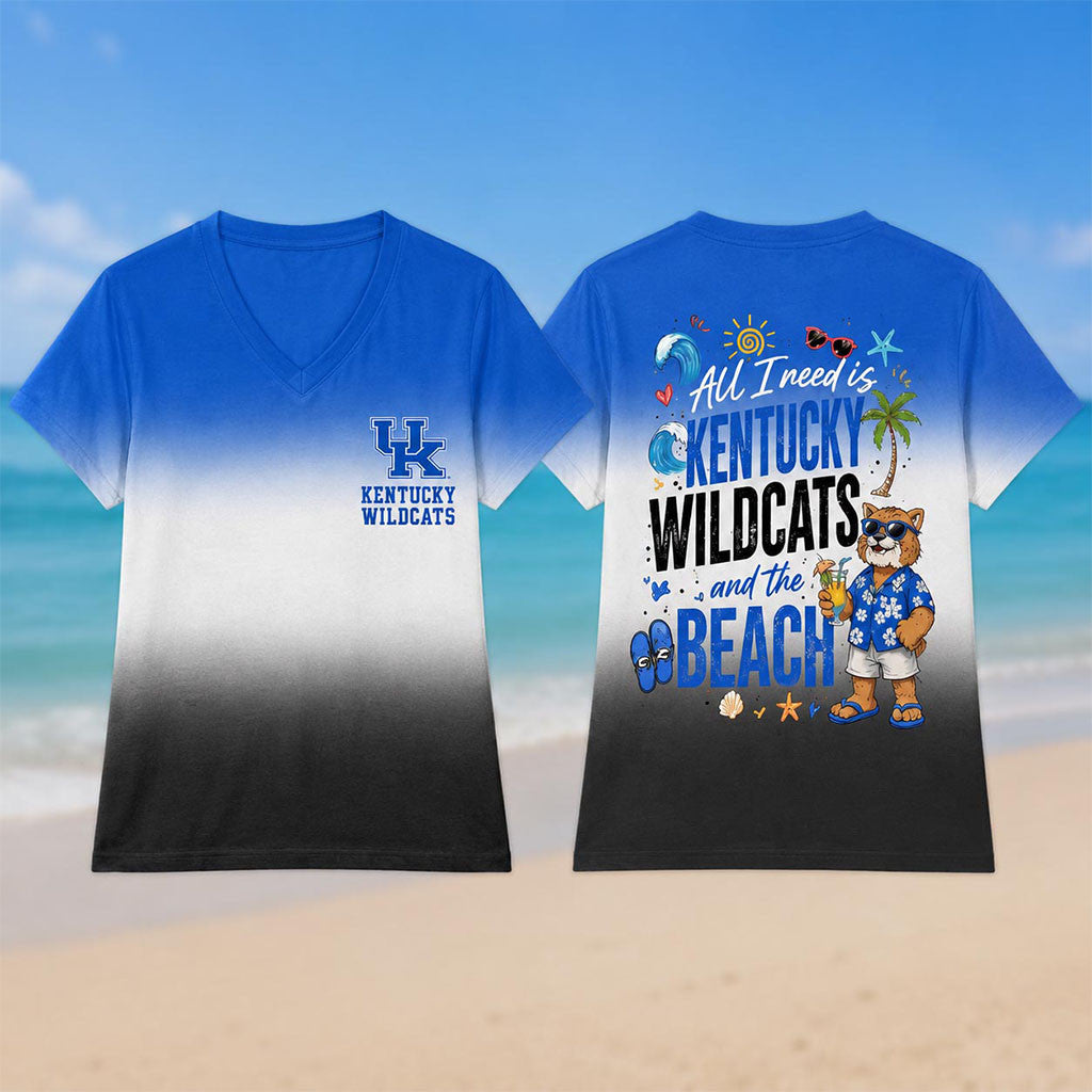 Kentucky Wildcats Tropical Beach Vibes T-Shirt Kentucky Wildcats Merch Summer Gifts Ideas - Merchluma