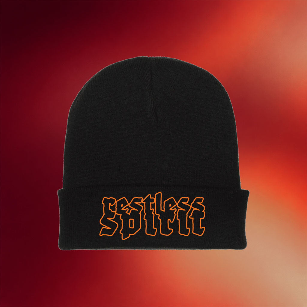 Restless Spirit Merch 2026 Orange Logo Beanie Embroidered Black Father'S Day Gifts For Music Lovers - Merchluma