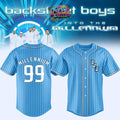 Backstreet Boys Into The Millennium 2026 Striped Blue Baseball Jersey Backstreet Boys Merch - Merchluma