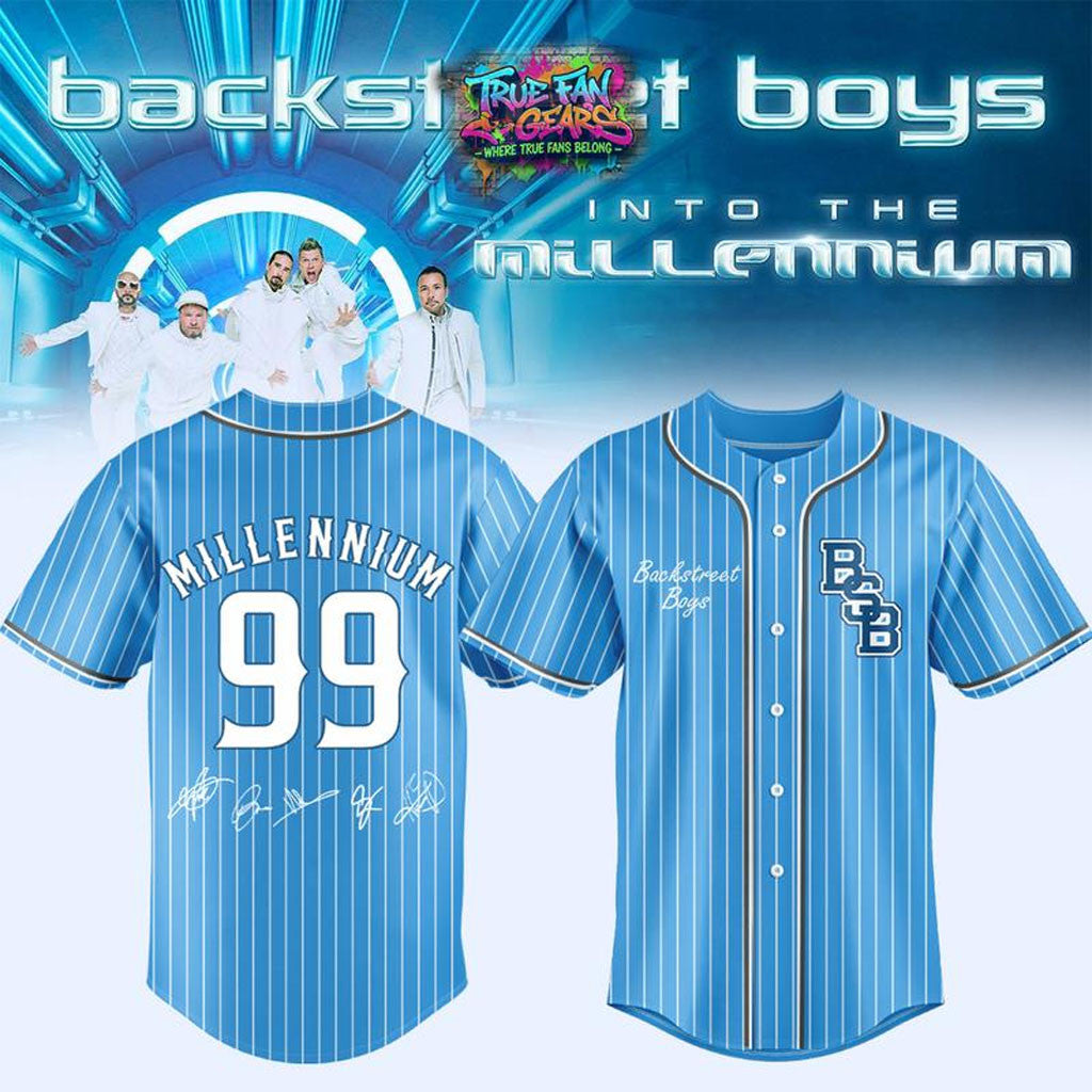 Backstreet Boys Into The Millennium 2026 Striped Signature Jersey Backstreet Boys Merch - Merchluma