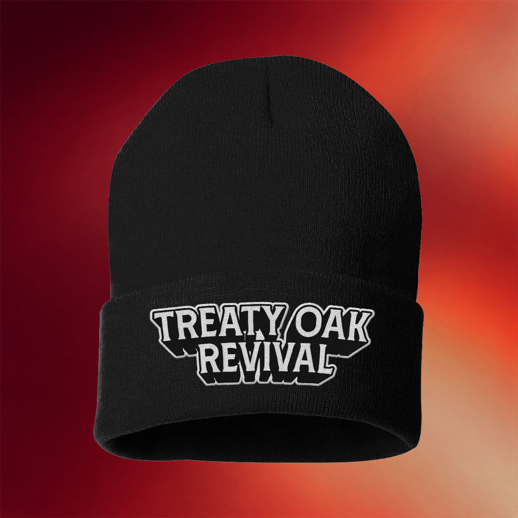 Treaty Oak Revival Merch 2026 Treaty Oak Revival Beanie Embroidered Black Father's Day Gifts Ideas - Merchluma