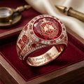 Delta Sigma Theta Gold Ruby Ring A Proud Delta A Legacy Of Service Ring DST Merch Sister Gifts - Merchluma