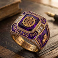 Omega Psi Phi Purple Gold Ring Friendship Is Essential To The Soul Ring OPP Fraternity Merch - Merchluma
