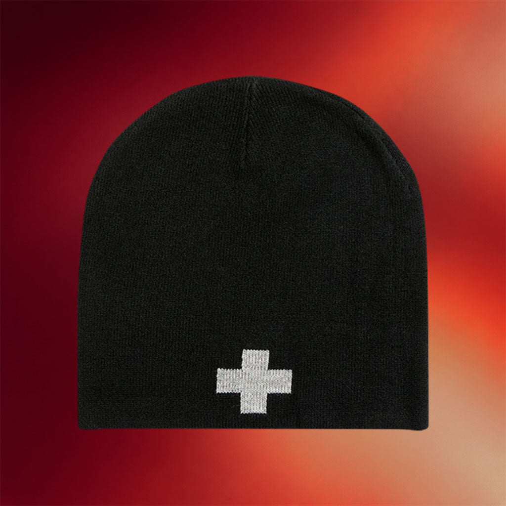 2Hollis Merch 2026 Cross Black Beanie Embroidered Gift Ideas For Rap Lovers - Merchluma