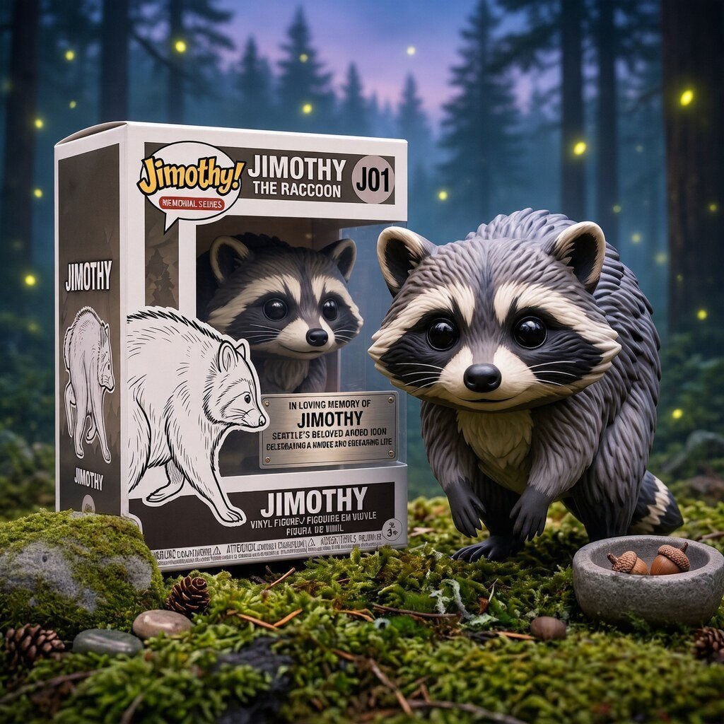 Jimothy The Raccoon Memorial Funko Pop Jimothy Trending Animal Merch Gift For Friends - Merchluma