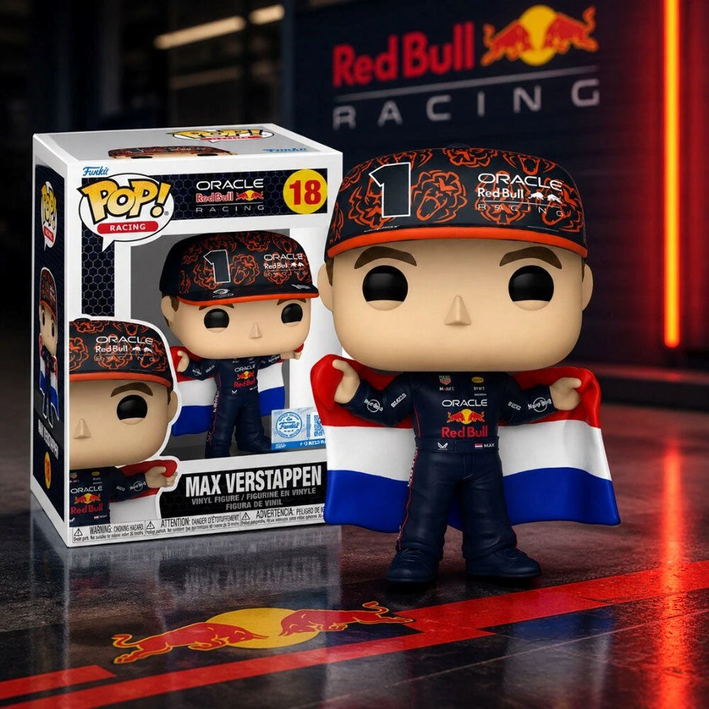 Max Verstappen #1 Oracle Red Bull Racing Dutch Flag Funko Pop Max Verstappen Merch Fan Gifts - Merchluma
