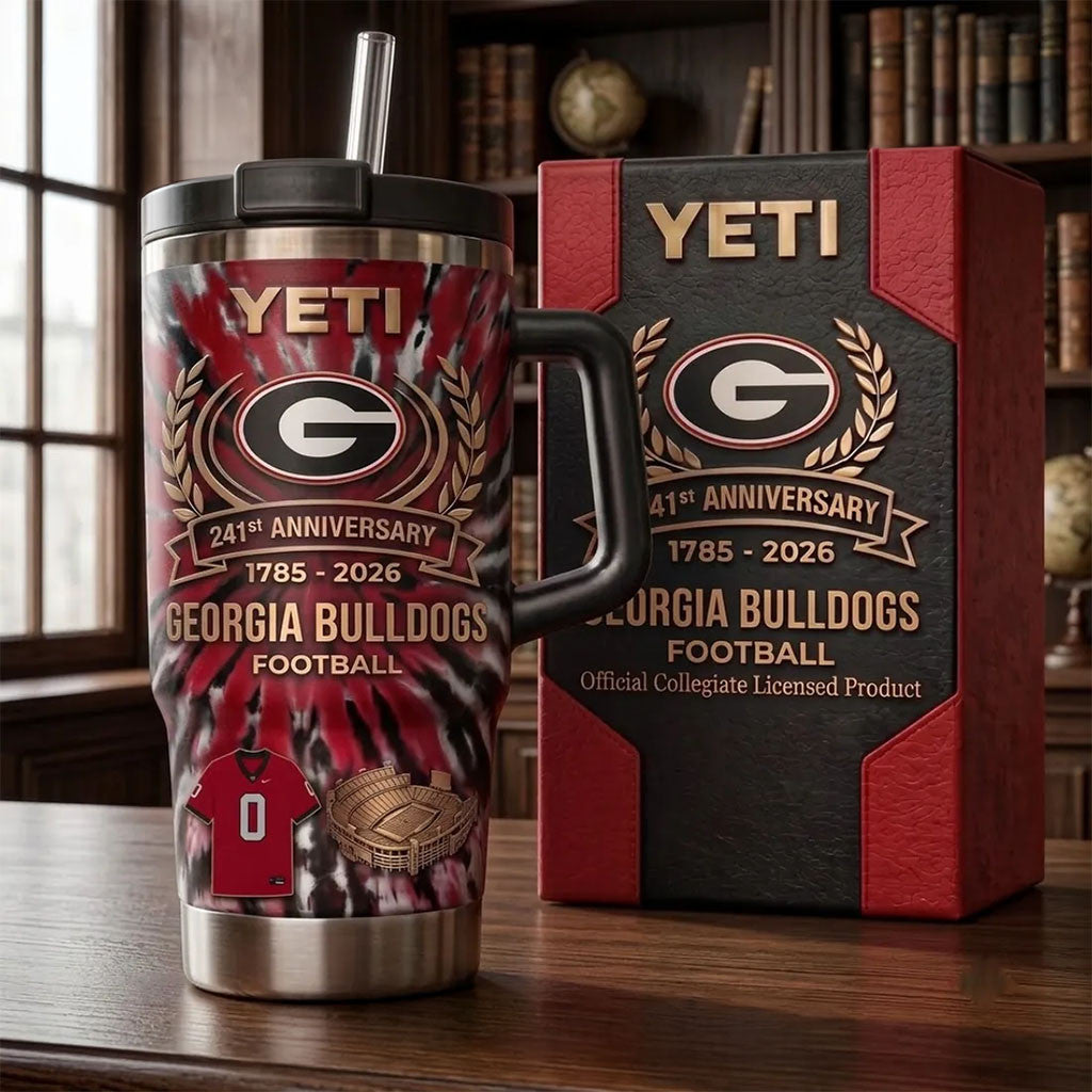 Georgia Bulldogs 241st Anniversary YETI Stanley Tumbler 2026 Georgia Bulldogs Football Merch - Merchluma