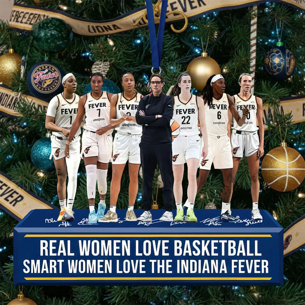 Indiana Fever Basketball Team Acrylic Christmas Ornament Indiana Fever Merch Xmas Tree Decor - Merchluma