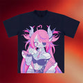 Ironmouse Merch 2026 Bat Baddie Portrait Navy T-Shirt Cute Anime Shirt VTuber Fan Gifts - Merchluma