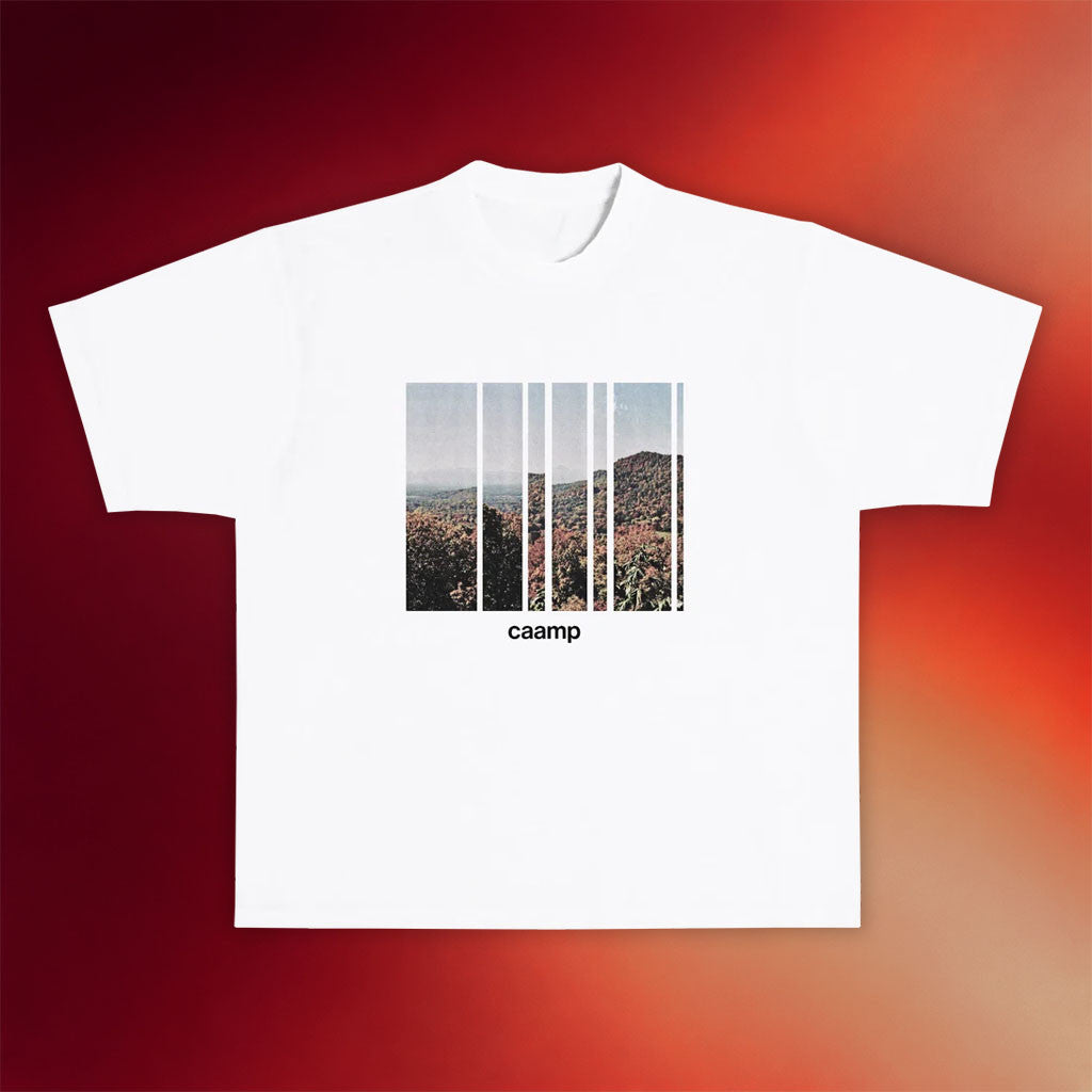 Caamp Merch 2026 Somewhere EP Cover T-Shirt White Best Gifts For Band Fans - Merchluma
