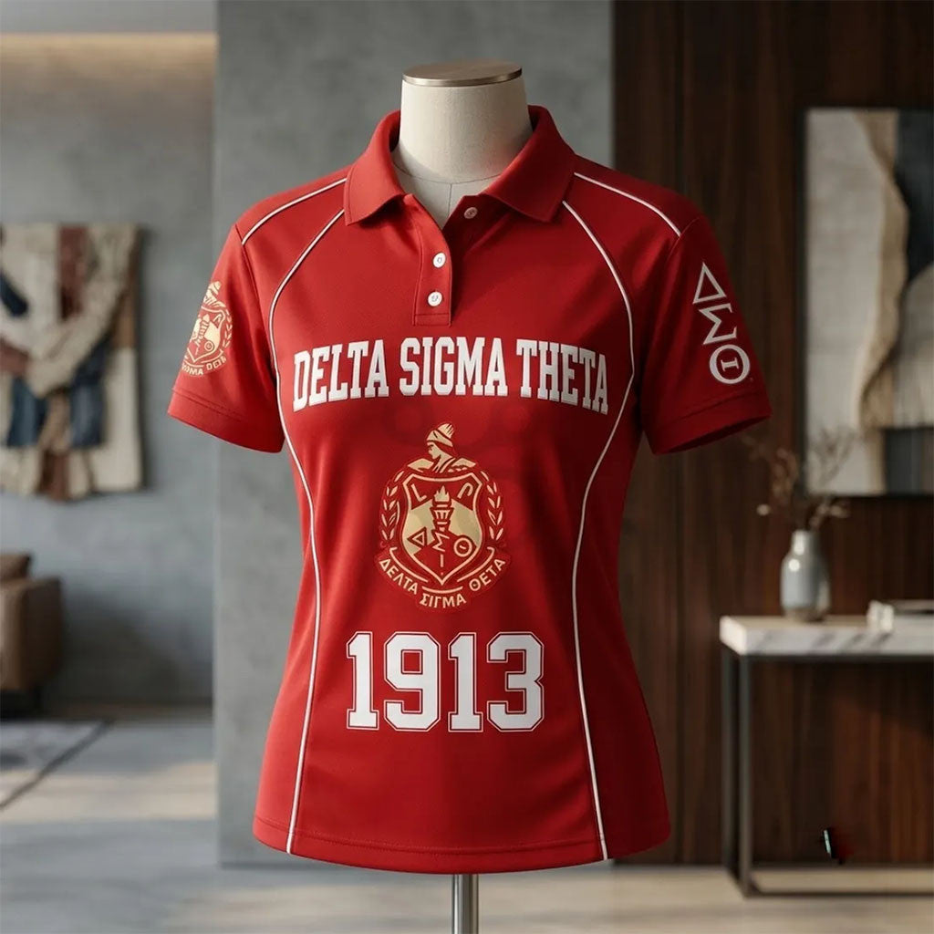 Delta Sigma Theta Red Edition Polo Shirt 2026 Delta Sigma Theta Merch Present For Sisters - Merchluma