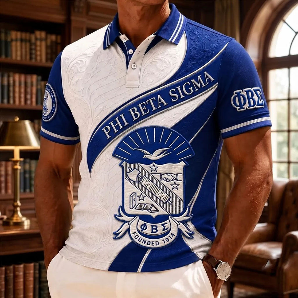Phi Beta Sigma 1914 Heritage Polo Shirt PBS Fraternity Merch Best Gifts For Brothers - Merchluma