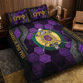 Omega Psi Phi Fraternity Purple Honeycomb Bedding Set Bedroom Decor Gift For Brothers - Merchluma