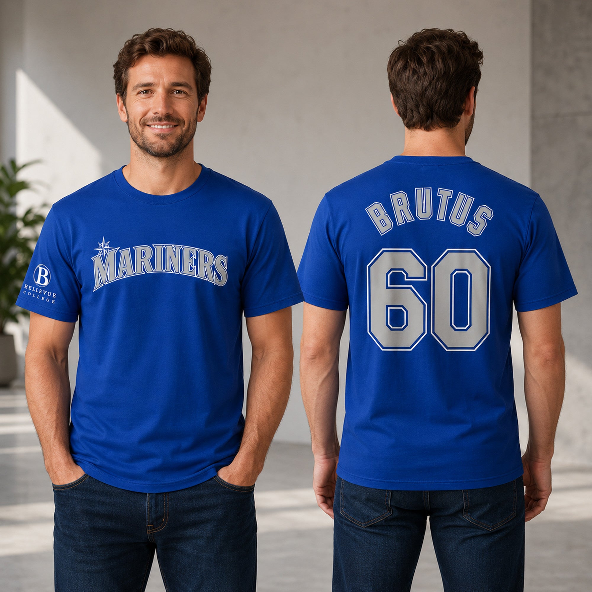 Seattle Mariners Bellevue College Night Shirt Mariners Merch #60 Brutus T-Shirt Gift For Fan - Merchluma