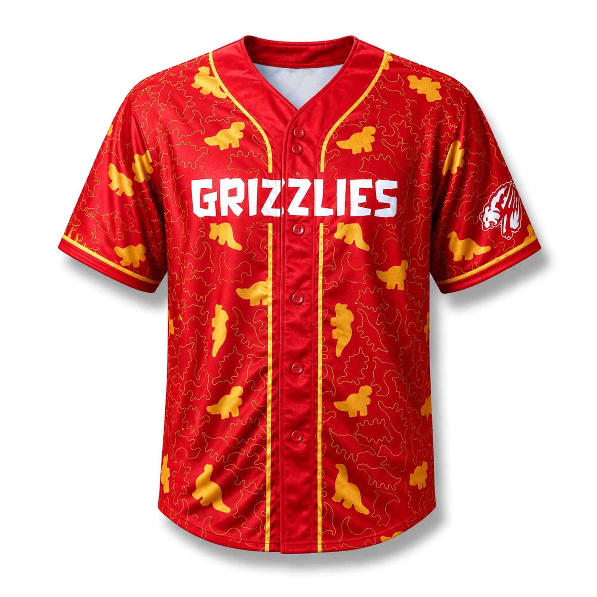 2026 Fresno Grizzlies Dino Nugget Jersey Fresno Grizzlies Merch Best Gifts For Baseball Lovers - Merchluma