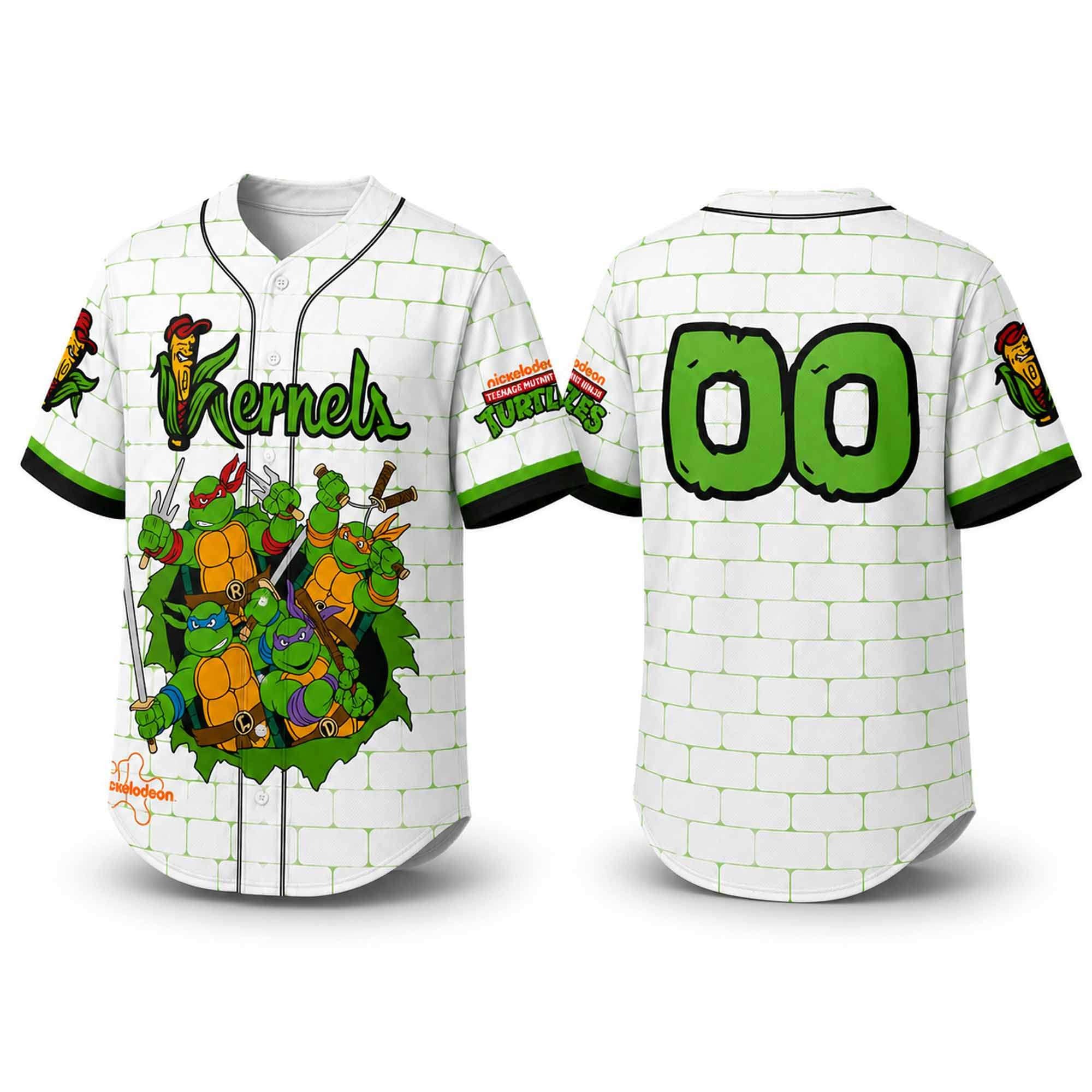 Custom 2026 CR Kernels Teenage Mutant Ninja Turtle Night Jersey Cedar Rapids Kernels Merch - Merchluma