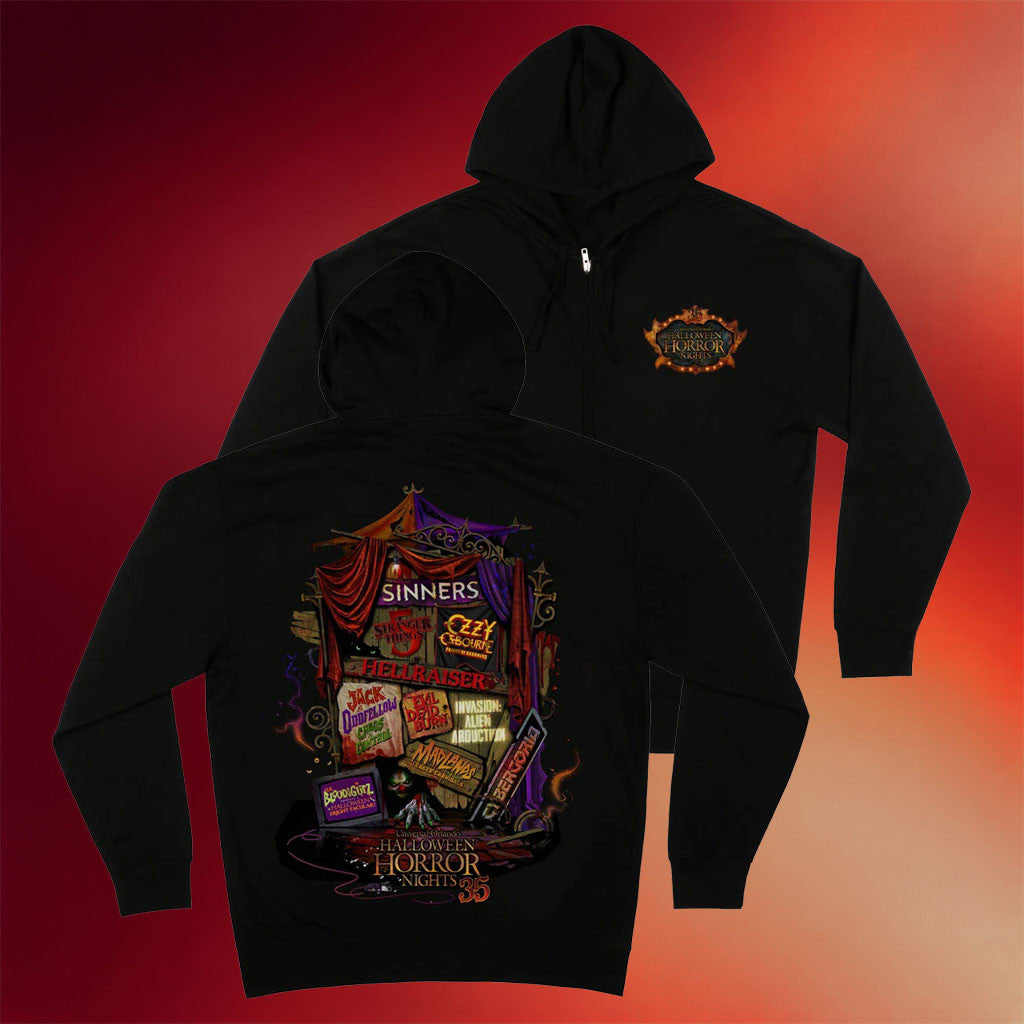 Halloween Horror Nights Merch 2026 Universal Orlando House Zip Hoodie HHN Merch Brothers Gifts - Merchluma