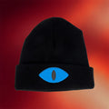 Cult Of The Lamb Merch Cult Of The Lamb Blue Embroidered Eye Beanie Hat Birthday Gifts For Son - Merchluma