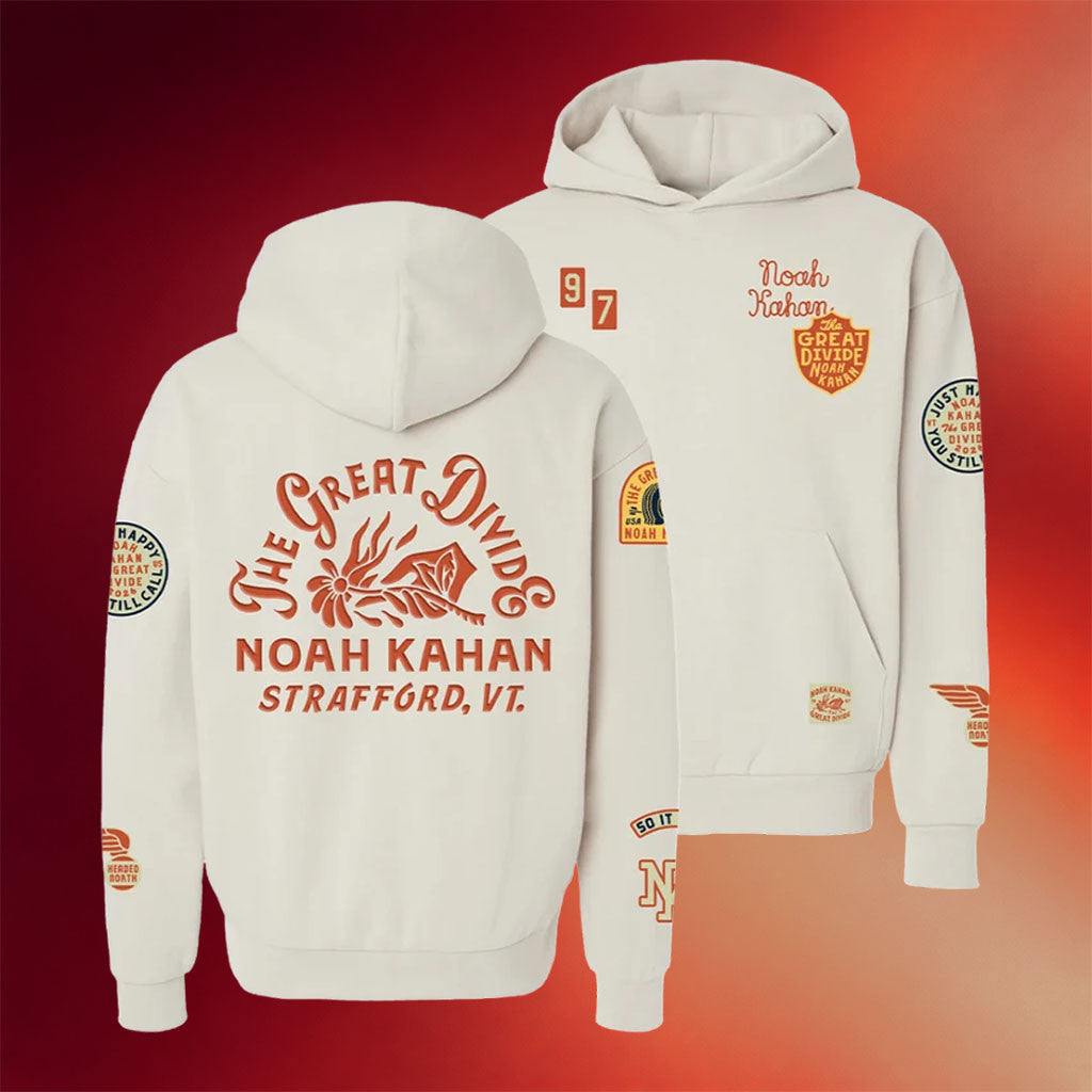 Noah Kahan Merch 2026 The Great Divide Patch Hoodie Noah Kahan Tour Merch Gift For Fans - Merchluma