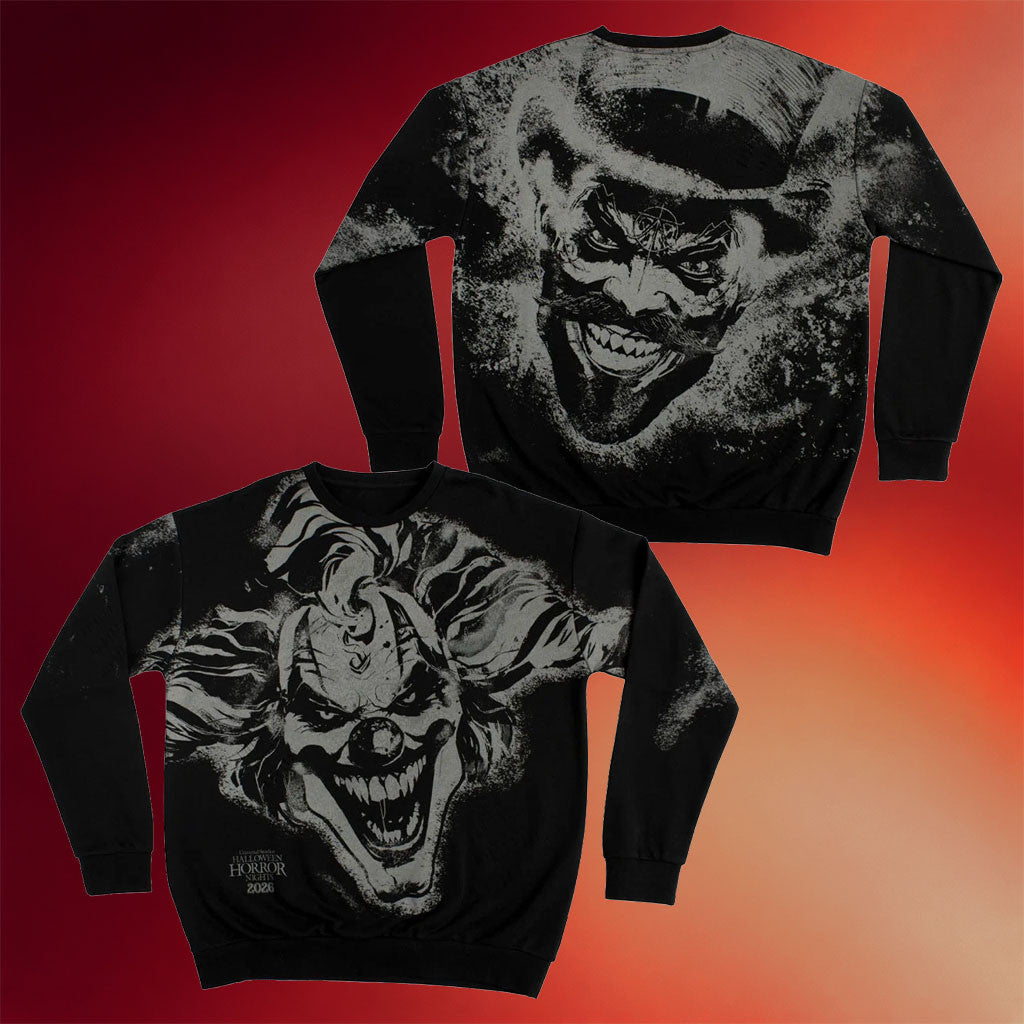 Halloween Horror Nights Merch 2026 Icons Crewneck Sweater HHN Merch Gift For Horror Lovers - Merchluma