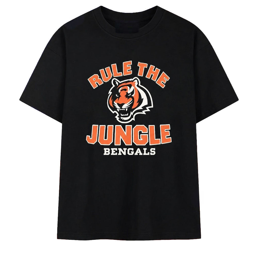 Rule The Jungle Cincinnati Bengals Football T-Shirt Bengals Merch Gifts For Him - Merchluma
