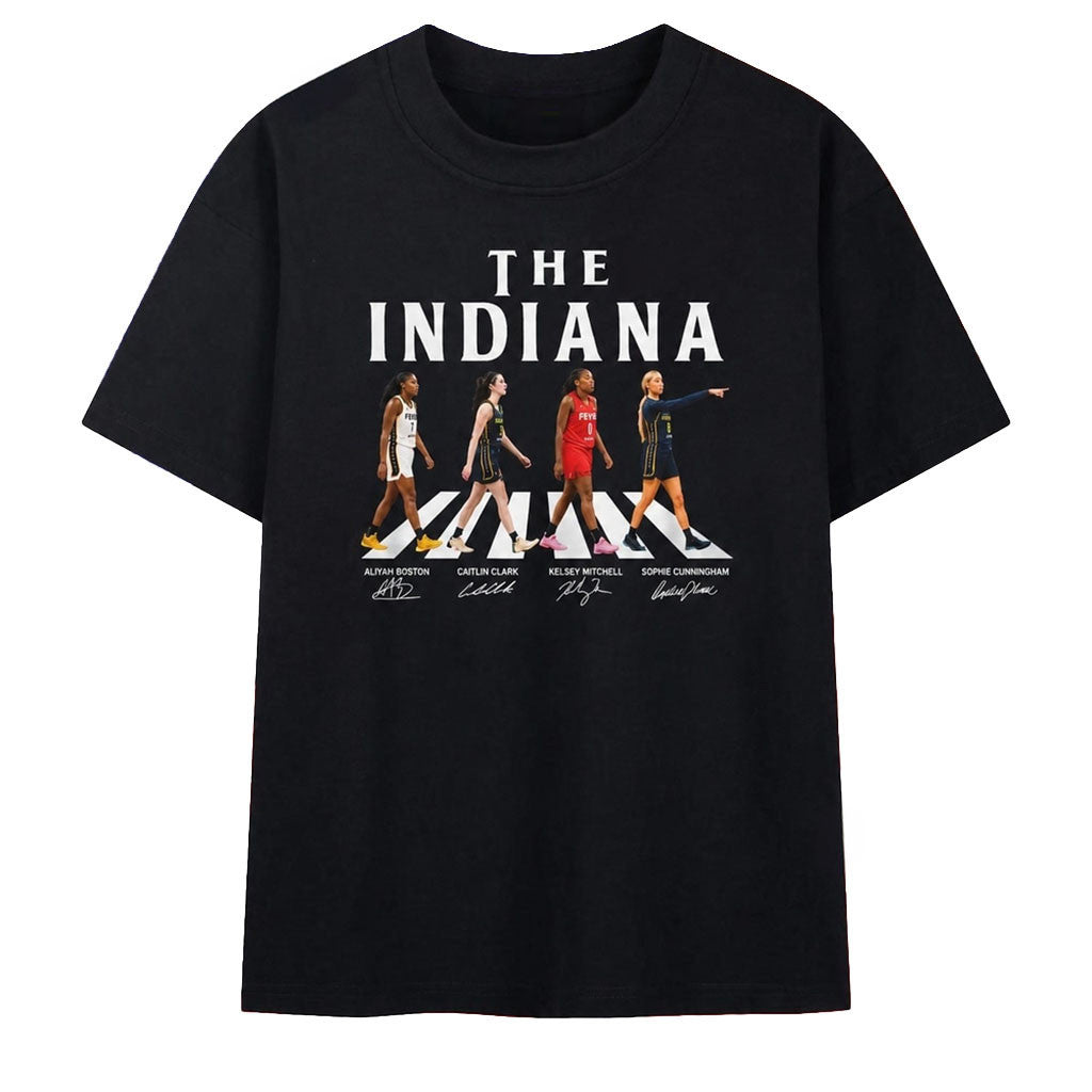 The Indiana WNBA Stars Abbey Road Signatures 2026 T-Shirt Basketball Fan Gift Ideas - Merchluma