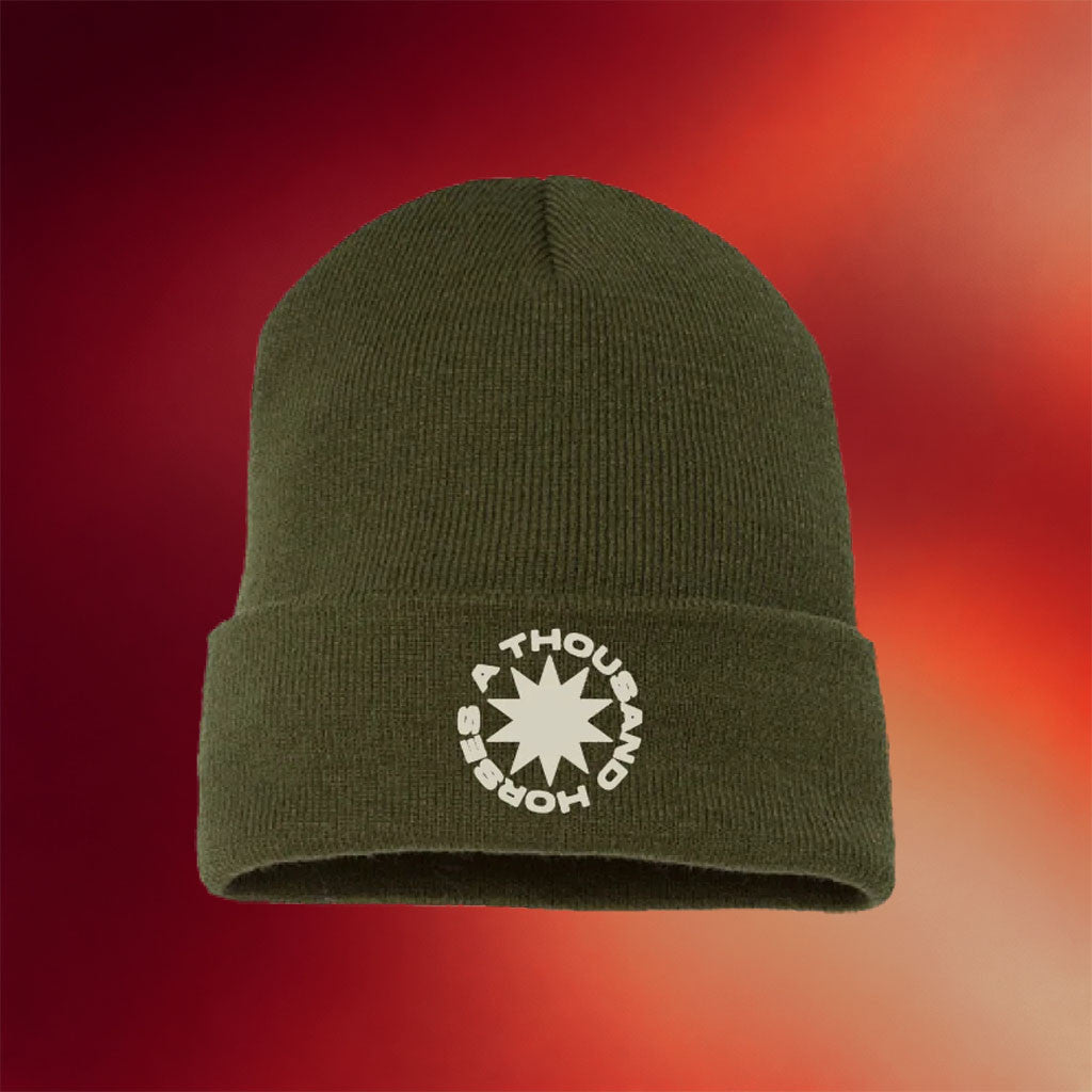 A Thousand Horses Merch ATH Burst Logo Beanie Embroidered A Thousand Horses Hat Gifts For Son - Merchluma
