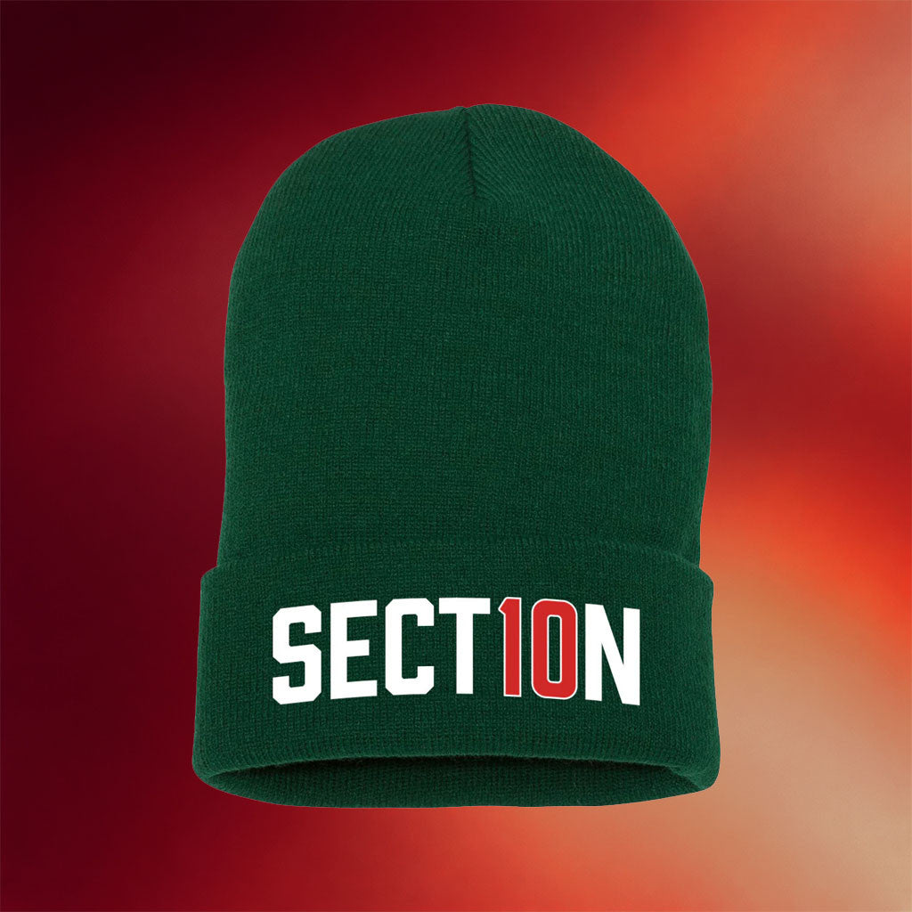 Section 10 Merch Classic Green Beanie Section 10 Hat Birthday Presents For Friends - Merchluma