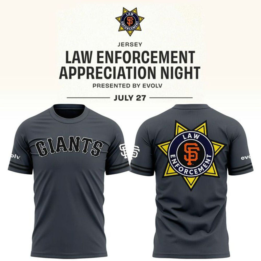 San Francisco Giants x Law Enforcement Night 2026 Shirt SF Giants Merch Gifts For Him - Merchluma