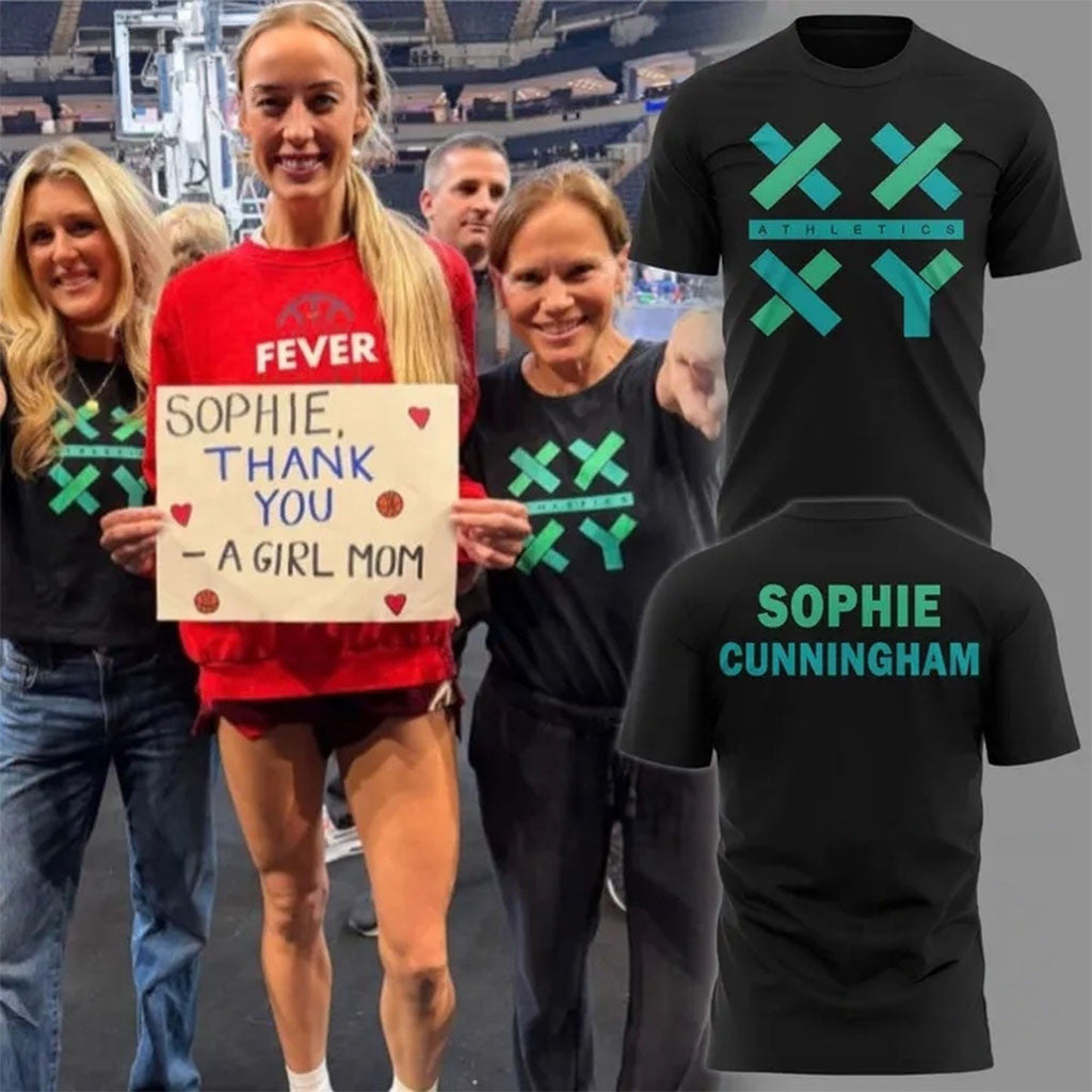 Sophie Cunningham Merch Indiana Fever Thank You Sophie For Speaking Up For Girls Black T-Shirt - Merchluma