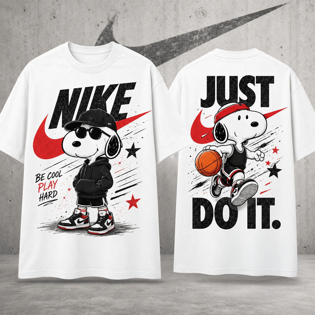 Snoopy Basketball Just Do It T-Shirt Cute Snoopy Merch Gifts For Basketball Fan - Merchluma